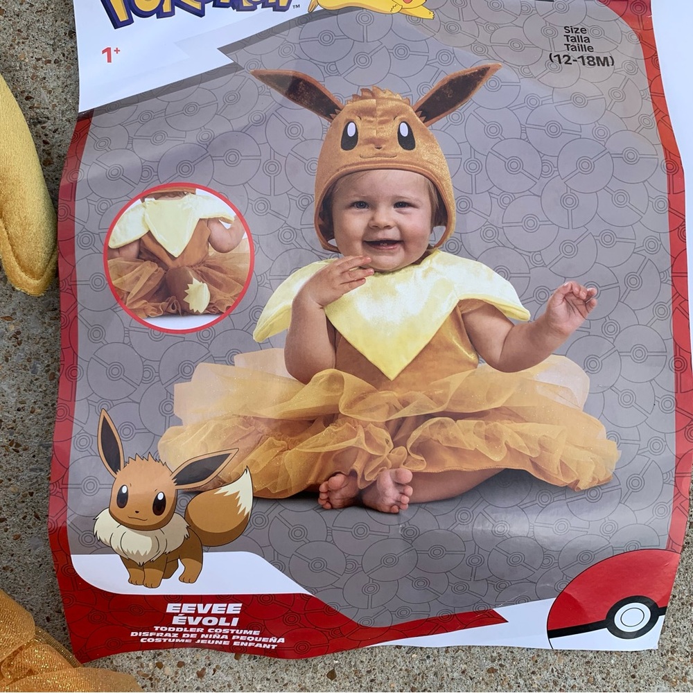 Pokemon Eevee Costume for Kids - Yellow and Brown